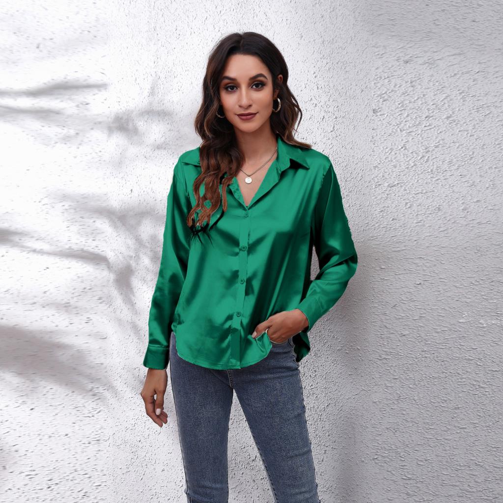 Sarina™ | Satin Chic Blouse