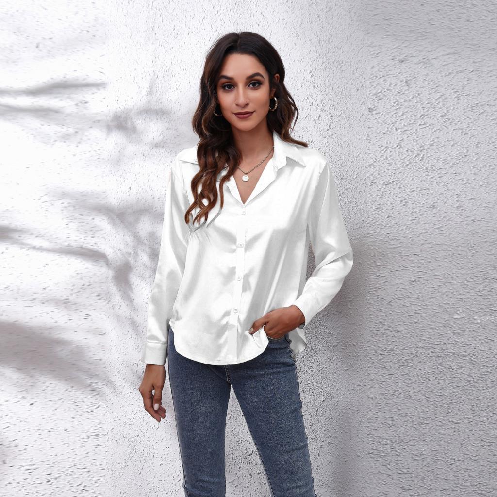 Sarina™ | Satin Chic Blouse