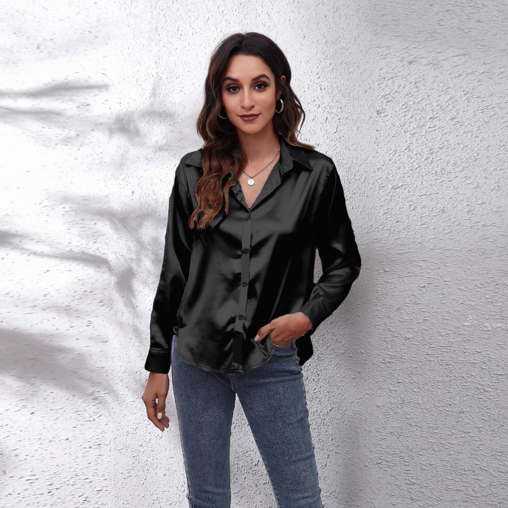 Sarina™ | Satin Chic Blouse