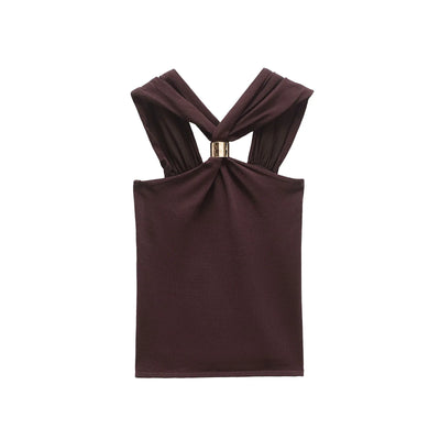 Kora™ | Gold Strap Top